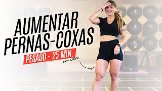 Treino Pesado para Aumentar Coxas  Quadríceps em casa [upl. by Alemak]