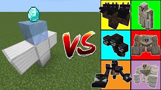 The Diamond Ice Golem vs Iron Golems and Withers [upl. by Ryhpez930]