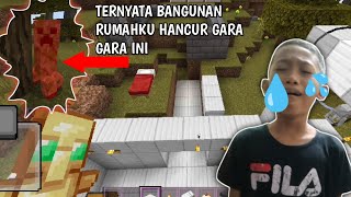 COMEBACK DI ALINECRAFT RUMAHKU DI HANCURKAN CREEPER minecraft building buildingcraft [upl. by Hitoshi796]