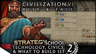 Technology Civics amp What to Build First  Civilization VI Rise amp Fall — Strategy School 2 [upl. by Flossi]