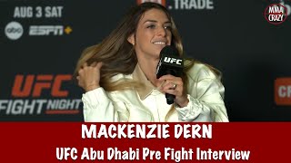 Mackenzie Dern on Loopy Godinez “I think she’ll stand amp strike”  UFC Abu Dhabi [upl. by Janeczka]