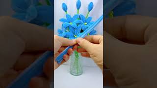 Handmade diy pipe cleaner flowers handmade diy gift diyflower diycrafts flowercraft flowers [upl. by Eimirej]