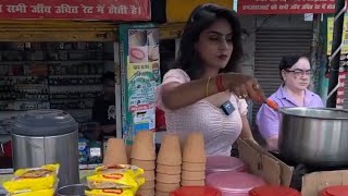 Model chai wali ☕😋 famous chai wali girl viral trending foods streetfood Southindianfoodcompany [upl. by Hamer]