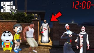 Evil Nun Granny Play Hide and Seek With Shinchan Nobita and Franklin in GTA 5  SHINCHAN and CHOP [upl. by Kcired]