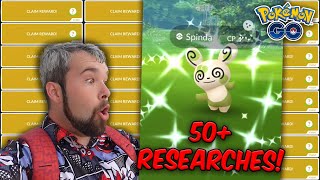 50 Shiny Broken Heart Spinda Researches amp we got THIS many Shinies Pokémon GO [upl. by Ardeed]