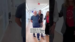 Veja Lula caminhando pelo corredor do hospital SírioLibanês depois das duas cirurgias [upl. by Alhsa]