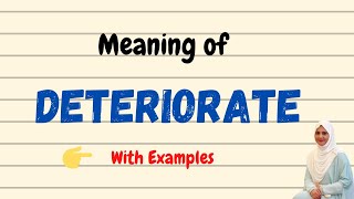 Daily vocabulary  Deteriorate Meaning  Vocabgram [upl. by Plantagenet468]