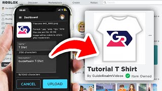 How To Make A T Shirt On Roblox Mobile  Full Guide [upl. by Oremo]