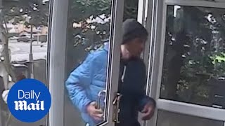 CCTV shows burglar attempting to gain entry in different homes [upl. by Aihsia]