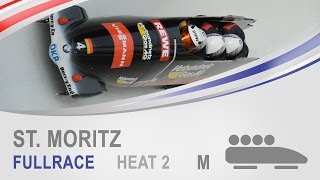 St Moritz  4Man Bobsleigh Heat 2 World Cup Tour 20142015  FIBT Official [upl. by Ermengarde]