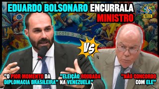 Eduardo Bolsonaro encurrala embaixador de Lula Mauro Vieira “eleição roubada na Venezuela” [upl. by Ulrick452]