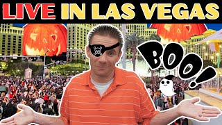 🔴Las Vegas Strip LIVE  Saturday Night Weekend before Halloween🎃👻🧟☠️ [upl. by Nwahsiek]