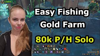 Easy 80k a hour fishing farm that still works  Gold farm dragonflight [upl. by Komara]