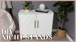 DIY Modern Bedside Table  Bedroom Storage [upl. by Chenay]