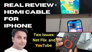 iPhone HDMI Cable Real Review I How to View your iPhone on a TV  HDMI Cable I iphone hdmi to tv [upl. by Kehsihba248]