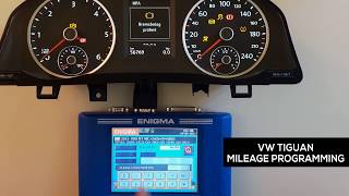 VW Tiguan odometer programming SW0705 Enigmatool [upl. by Ryley976]