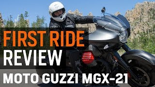 Moto Guzzi MGX21 Flying Fortress First Ride Review at RevZillacom [upl. by Corron789]