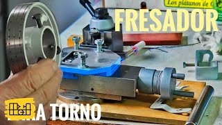 Dispositivo fresador de FRESA FRONTAL en TORNO universal fresador torno hbm [upl. by Best276]