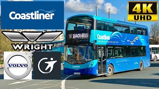 Transdev Coastliner 843 Scarborough to York Leeds Wright Eclipse Gemini3 Volvo B5TL3634BT66MVS [upl. by Cuthbert]