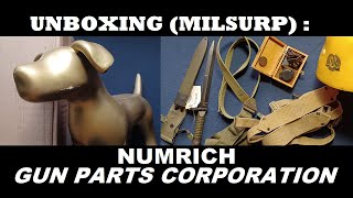 UNBOXING 189 NUMRICH GUN PARTS CORPORATION Bayonet Visoscope BeltsStrapsSuspenders [upl. by Dez]