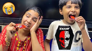 Kids Try Jolo Chips Challenge🔥  Jolo Chips Spicy Eating Challenge 🥵🥵  Daily Vlogs 31 [upl. by Lilli]