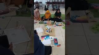 PELATIHAN SENI LUKIS KALIGRAFI KONTEMPORER kaligrafi shorts shortvideo [upl. by Nyltac474]