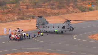 Autonomous landing of ISRO’s RLVLEX 2 “PUSHPAK” from the IAF CH47i Chinook [upl. by Yellek]