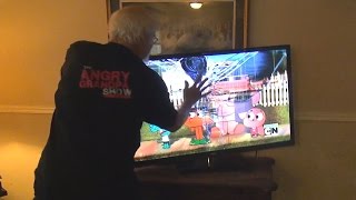 ANGRY GRANDPA SMASHES HDTV [upl. by Anauqes918]