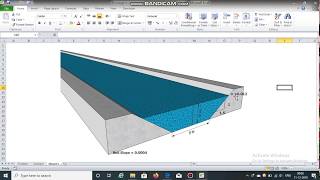 Discharge in a trapezoidal channel using Mannings formula [upl. by Aneeuqahs]