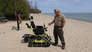 Harrisville State Park Acquires Action Track Chair for People with Handicap and Mobility Issues [upl. by Mic]