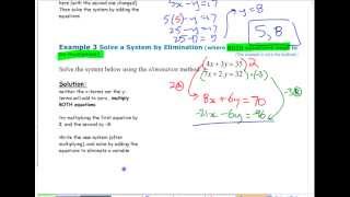 Ma10 893 Solving Systems by Elimination [upl. by Jonah]