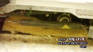 Dishwasher Door Drops Open Heavy How To Repair Door Cable Spring Balancing Assembly [upl. by Jerol]