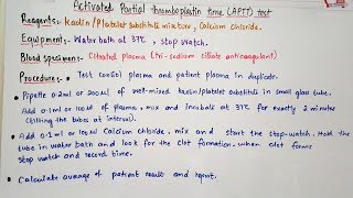 Activated partial thromboplastin timeAPTT test manual method in hindi and urdu [upl. by Noxas]