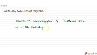 Write any two uses of terylene [upl. by Ande]