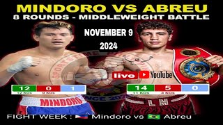 NOVEMBER 92024 WELJHON MINDORO VS LUCAS DE ABREU FIGHT SCHEDULE [upl. by Eilzel]