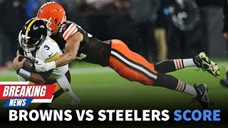 Browns vs Steelers score results Cleveland pulls off upset in snowy AFC North showdown [upl. by Fernald]