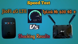 TPLINK MR600 Speed Test  TpLink Mr600 vs Jiofi Dongle Speed Test  Carrier aggregation  jiodongle [upl. by Neerihs]