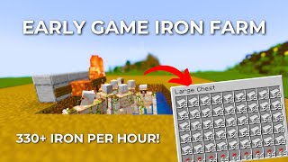 Minecraft The Easiest Iron Farm  Minecraft Java 121 [upl. by Ailuj447]