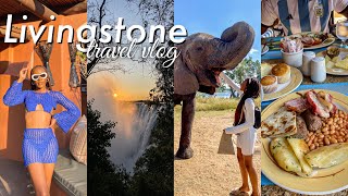 LIVINGSTONE VLOG Avani Resort The Elephant Cafe Vic Falls Carnival  MORE 🇿🇲🌴🐘🌊 [upl. by Kubetz]