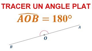 Maths 6ème  Les Bases De La Géométrie  Angle plat Exercice 13 [upl. by Ellmyer]