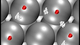 Path integral molecular dynamics of a waterhydroxyl overlayer on Pt111 at 160 K [upl. by Tahpos310]