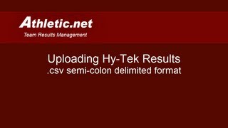 Uploading HyTek Results to Athleticnet  Cross Country [upl. by Levina]