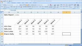 Excel Formatting Tip 7  Angle Cells Diagonally in Excel Make Better Looking Reports and Tables [upl. by Kinemod]