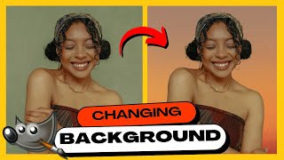 GIMP  How to CHANGE BACKGROUND COLOR of Any Image EASILY [upl. by Shanon]