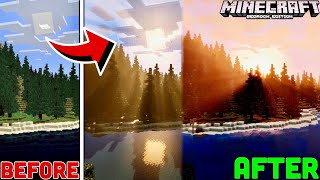 Ultra Realistic Minecraft Bedrock Edition Shader ENHANCED Default Shader Graphics [upl. by Ozner973]