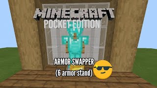 Armor Swapper MCPE in NEITHER UPDATEThis have 6 armor stand Redstone Tutorial [upl. by Bina711]