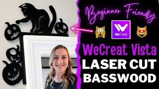 How to Cut Basswood with WeCreat Vista Laser Engraver  10w WeCreat Vista Tutorials [upl. by Archer]