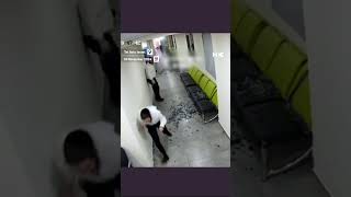 CCTV footage shows moment rocket hits Tel Aviv [upl. by Diraj530]