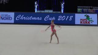 Daria Sergaeva RUS junior 2004A rope Christmas Cup 2018 [upl. by Eenwahs662]