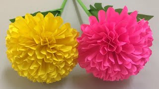 Making Easy Paper Flower for Decoration  DIY Paper Craft Tutorial [upl. by Ruyam]